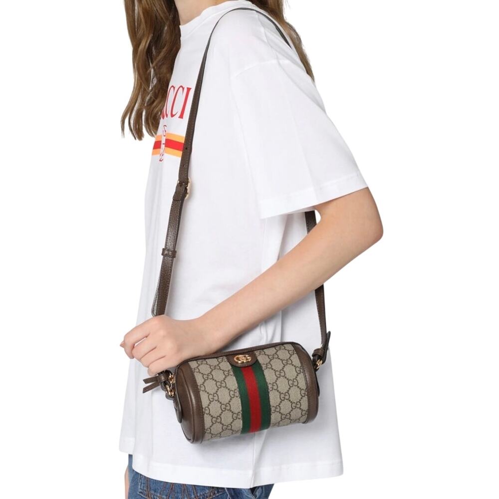GUCCI Ophidia Mini shoulder bag Chain and Leather Strap NWT - Picture 5 of 6